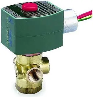 ASCO 8320G184 120V AC Brass Quick Exhaust Solenoid Valve, Normally Closed, 1/4