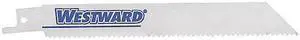 WESTWARD 24A541 12 in x 18 TPI, Metal Cutting Reciprocating Saw Blade, 5 PK
