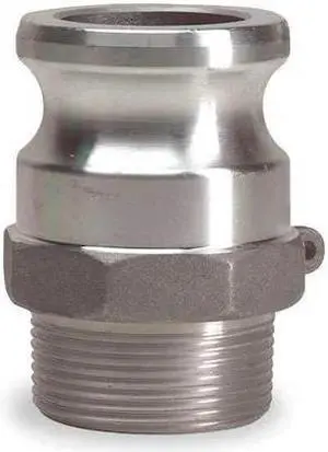ZORO SELECT 3LX07 Cam and Groove Adapter, Male, Type F, 1 in Coupler Size, 1 in