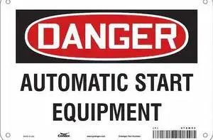 CONDOR 478M90 Safety Sign, 7 in Height, 10 in Width, Aluminum, Vertical