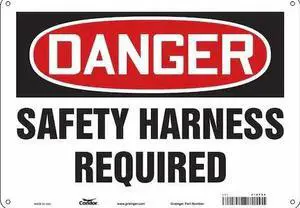 CONDOR 479F96 Safety Sign, 10 in Height, 14 in Width, Aluminum, Horizontal