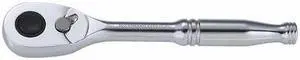 WESTWARD 440G11 1/4" Drive 84 Geared Teeth Pear Head Style Hand Ratchet, 5-1/8"