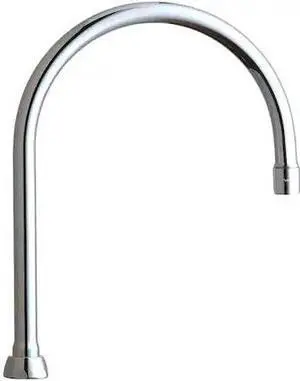 CHICAGO FAUCET GN8AE3JKABCP Gooseneck Spout, Brass