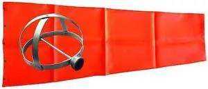 ZORO SELECT 3LWE6 Windsock Kit,Orange,18 In.