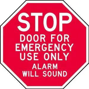 LYLE ST-017-6HA Emergency Exit Sign,6" x 6",Aluminum, 6 in W, 6 in H, Aluminum,