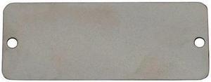 ZORO SELECT 41293 Blank Tag, Stainless Steel, 1 in H x 3 in W, Silver,