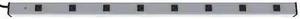 ZORO SELECT 3W210 Outlet Strip, 8 5-15R, 5-15P, 6 ft., Gray