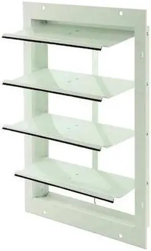 DAYTON 4YN20 16 in Backdraft Damper / Gable Shutter, 17 in x 17 in