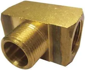 ZORO SELECT 6AYV8 Brass Branch Tee, FNPT x FNPT x MNPT, 1/2" Pipe Size