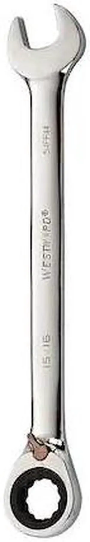 WESTWARD 54PP44 Ratcheting Wrench, Combination, SAE, 15/16