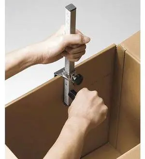 ZORO SELECT 5NWA5 Carton Box Sizer,Silver,Steel/Plastic