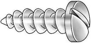 ZORO SELECT 696397-PG Sheet Metal Screw, #12 x 7/8 in, Zinc Plated Steel Pan