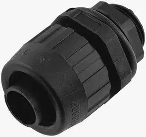 HUBBELL WIRING DEVICE-KELLEMS P075NBKA Conduit Fitting Connector, 3/4 in,