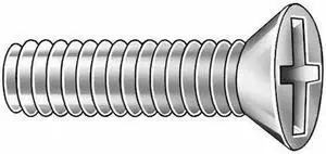 ZORO SELECT 116134-PG #10-32 x 1-1/2 in Phillips Flat Machine Screw, Plain