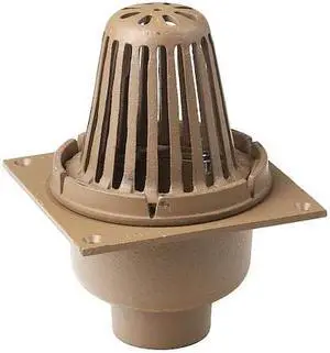 SMITH LIGHT COMMERCIAL 110-Y04 Light Commercial Roof Drain, cast iron, 4",