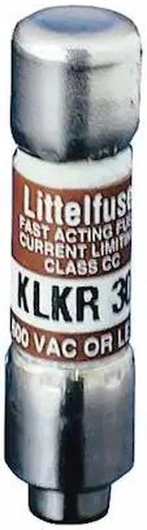 LITTELFUSE KLKR030 UL Class Fuse, CC Class, KLKR Series, Fast-Acting, 30A, 600V