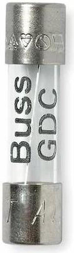 EATON BUSSMANN GDC-5A Glass Fuse, Time-Delay, 5A, 250V AC, 50A at 250V AC, 5 PK