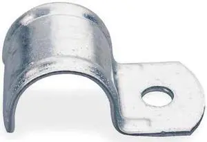 ZORO SELECT 0070075EG Pre-Galvanized Steel One Hole Clamp, 3/4" Pipe Size