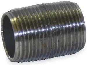 BECK 0330005000 1/4" Close Black Pipe Nipple Sch 40