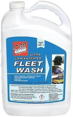 OIL EATER ATW1G70001 1 Gal. Fleet Wash Concentrate Bottle, Colorless, Bottle