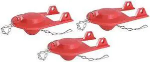 KORKY 2001TP Toilet Flapper, Rubber, Red, PK3