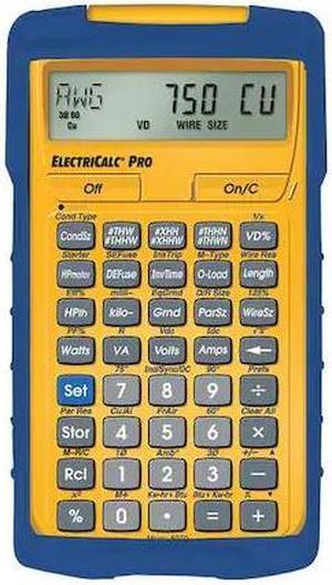 CALCULATED INDUSTRIES 5070 Electrical Calculator,8-1/4 x 6 In,LCD