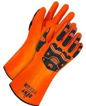 BDG 99-1-504-9 PVC Coated Cut Resistant w/Gauntlet Cuff & Impact, Size L (9)