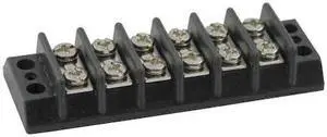 ZORO SELECT 6ZEH0 Terminal Strip,20A,6 Pole,300VAC