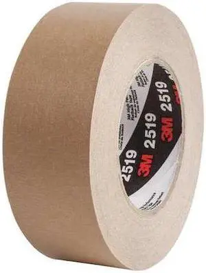 3M 2519 Masking Tape, 48 mm W x 55 m L, 7.1 mil Thick, Brown, Rubber Adhesive,