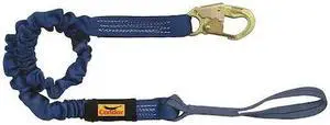 CONDOR 45J283 Shock Absorbing Lanyard, 4 ft. 6" to 6 ft. Length, Web Loop,