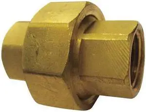 ZORO SELECT 6AYY3 1/4" FNPT Brass Union