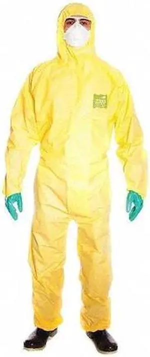 ANSELL YY23-T-92-132-03 Chemical Resistant Coveralls,M,PK25