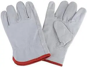 CONDOR 1VT49 Leather Drivers Gloves, Goatskin, Gunn Cut, Full Finger, Shirred