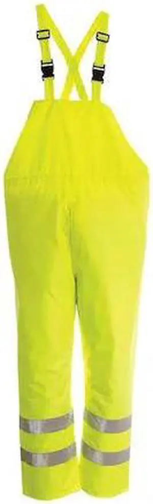 VIKING D6323PG-XXL Hi-Visibility Rain Bib Pants, Polyester, Polyurethane, 33 in
