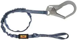 CONDOR 45J287 Shock Absorbing Lanyard, 6 ft. Length, Web Loop, Polyester, 1