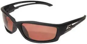 EDGE EYEWEAR TSK215 Kazbek, Safety Glasses, Anti-Scratch, Amber Mirror Lens,