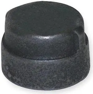 ZORO SELECT 1LBZ9 Cap Cap, 1-1/4" Pipe, FNPT, Malleable Iron, 300