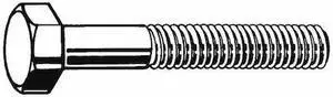 ZORO SELECT N01200.062.0450 Grade 5, 5/8"-11 Hex Head Cap Screw, Zinc Plated