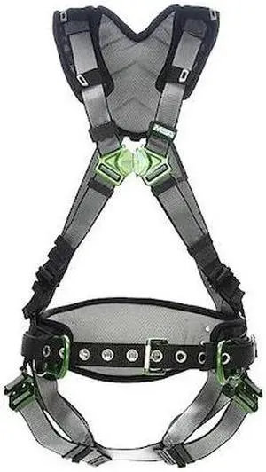 MSA SAFETY 10195134 V-FIT Construction Harness, M, Quick-Connect Leg Straps,