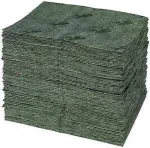 BRADY UXT300 Sorbent Pad, 17 gal, 15 in x 19 in, Universal, Gray, Polypropylene BRADY UXT300 Sorbent Pad, 17 gal, 15 in x 19 in, Universal, Gray, Polypropylene