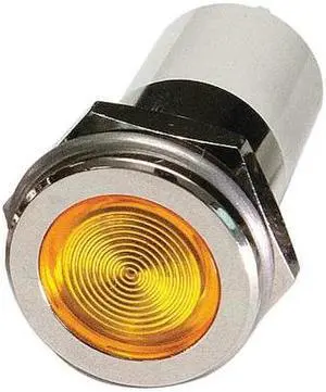 ZORO SELECT 24M174 Flat Indicator Light,Yellow,120VAC