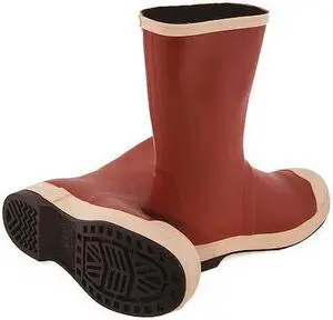 TINGLEY MB922B Size 10 Men's Steel Rubber Boot, Brick Red