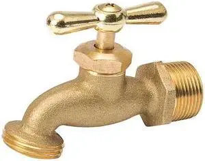 ZORO SELECT 103-004NL Hose Bibb,MPT,3/4 in.,T-Handle