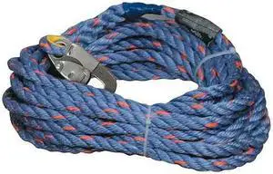 HONEYWELL MILLER 300L-Z7/50FTBL Vertical Lifeline, 50 ft., Blue, Gray