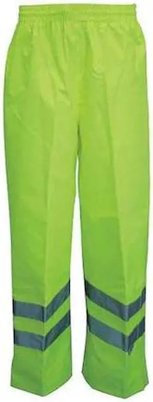 VIKING D6329WPG-XXL Hi-Visibility Rain Bib Pants, 300D Trilobal Rip-Stop