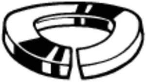 ZORO SELECT M37080.200.0001 Split Lock Washer, For Screw Size M20 Spring Steel,