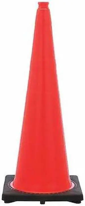 ZORO SELECT RS90045CT Traffic Cone, PVC, Non-Reflective, 36 in Height, 10 lb,