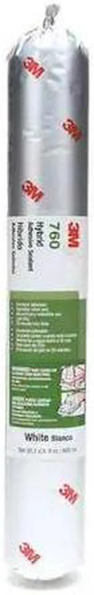 3M 760 UV Polymer Adhesive Sealant, 20 oz, Sausage Pack, White, Polymer Base,