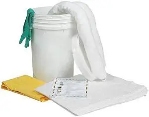 CONDOR 436M98 Spill Kit, 9 gal Volume Absorbed per Kit, 6 1/2 gal Capacity,