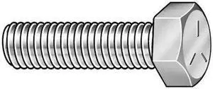 ZORO SELECT MPB3070 Grade 5, 1/4"-20 Hex Head Cap Screw, Chrome Plated Steel,